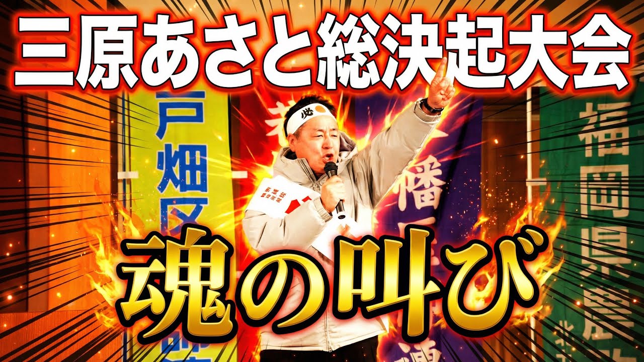 三原あさと総決起大会。魂の叫び。