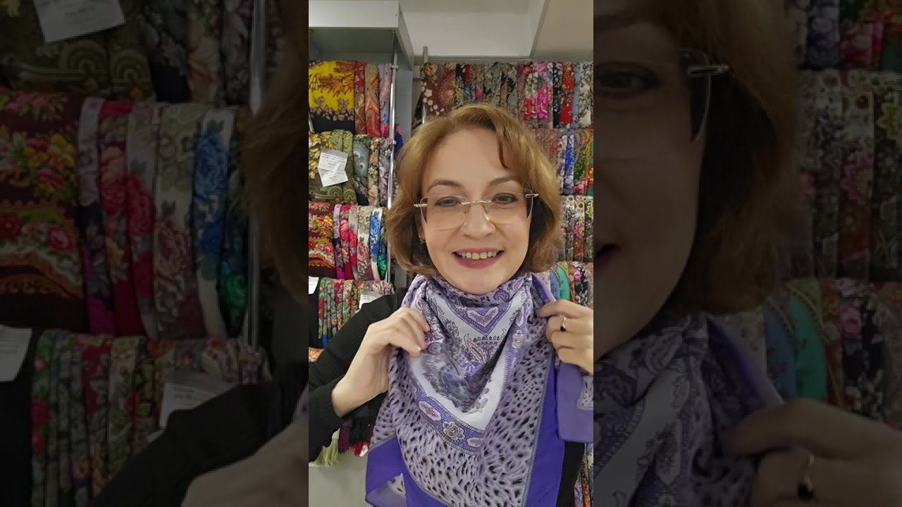 Павловопосадские платки✨️Часовой обзор Шёлк🎊 СКИДКИ👍