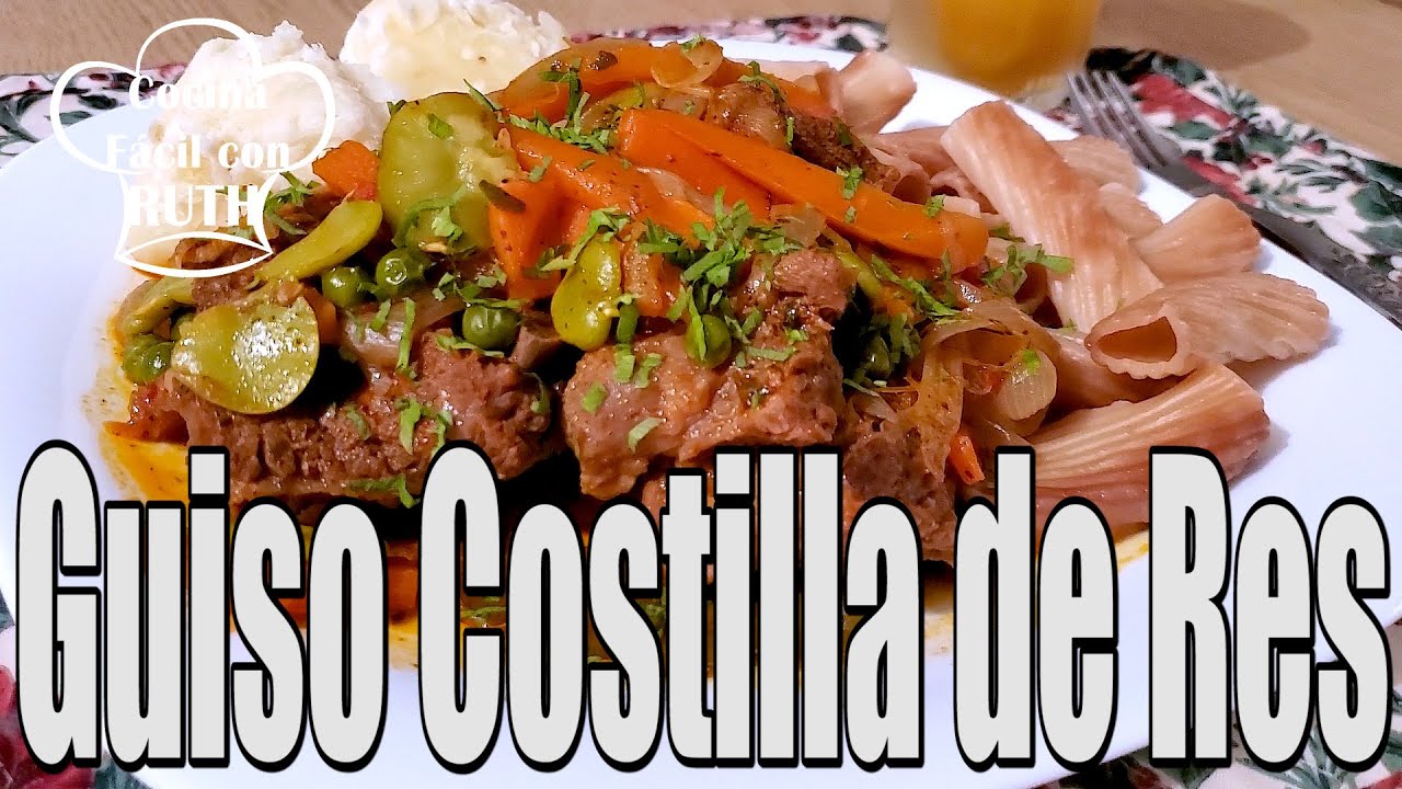 GUISO DE COSTILLA DE RES. ¡Fácil y muy delicioso!