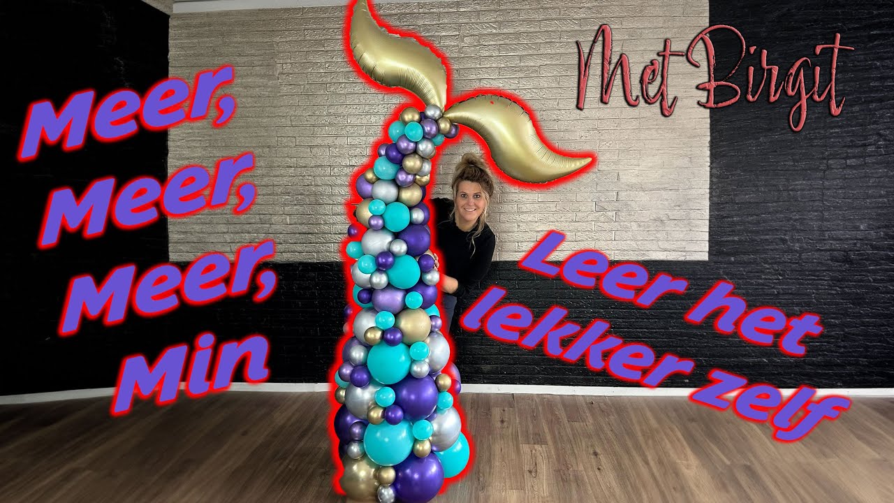 Zeemeermin staart ballonpilaar