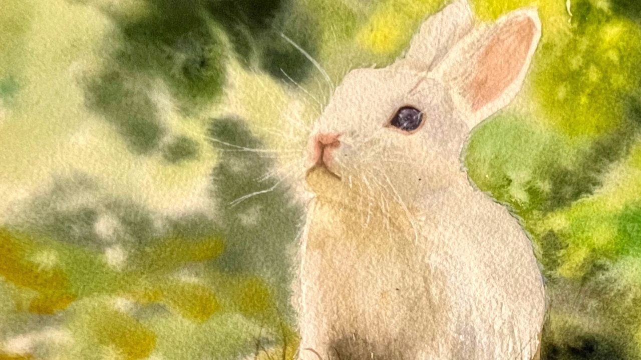 How to Paint a Watercolor Rabbit