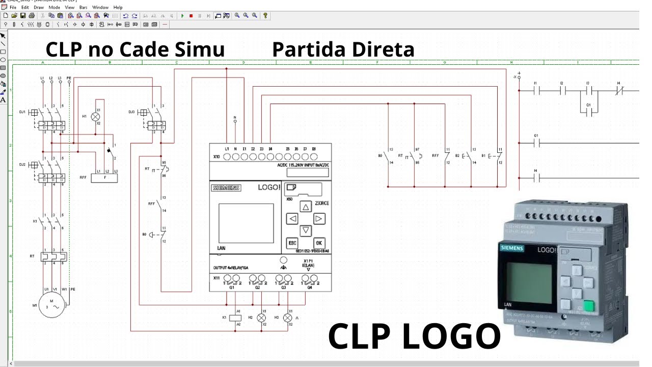 #01 CLP no Cade Simu / Partida Direta / Clp Logo🎆
