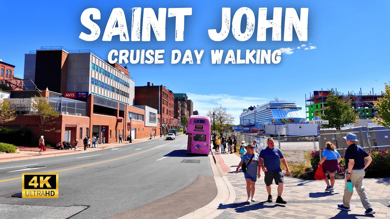 Saint John Cruise Day Walking Tour | City Market & Harbour | 4K 60FPS