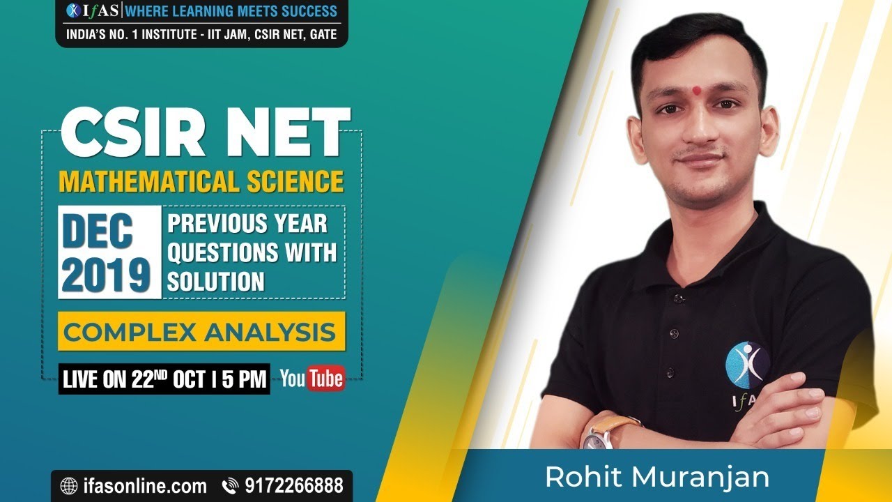 Complex Analysis | Paper Discussion with Solution | CSIR NET-2019 | IFAS