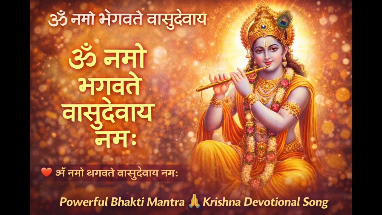 ॐ नमो भगवते वासुदेवाय | Krishna Bhajan | Powerful Mantra | Peaceful Meditation Song | 