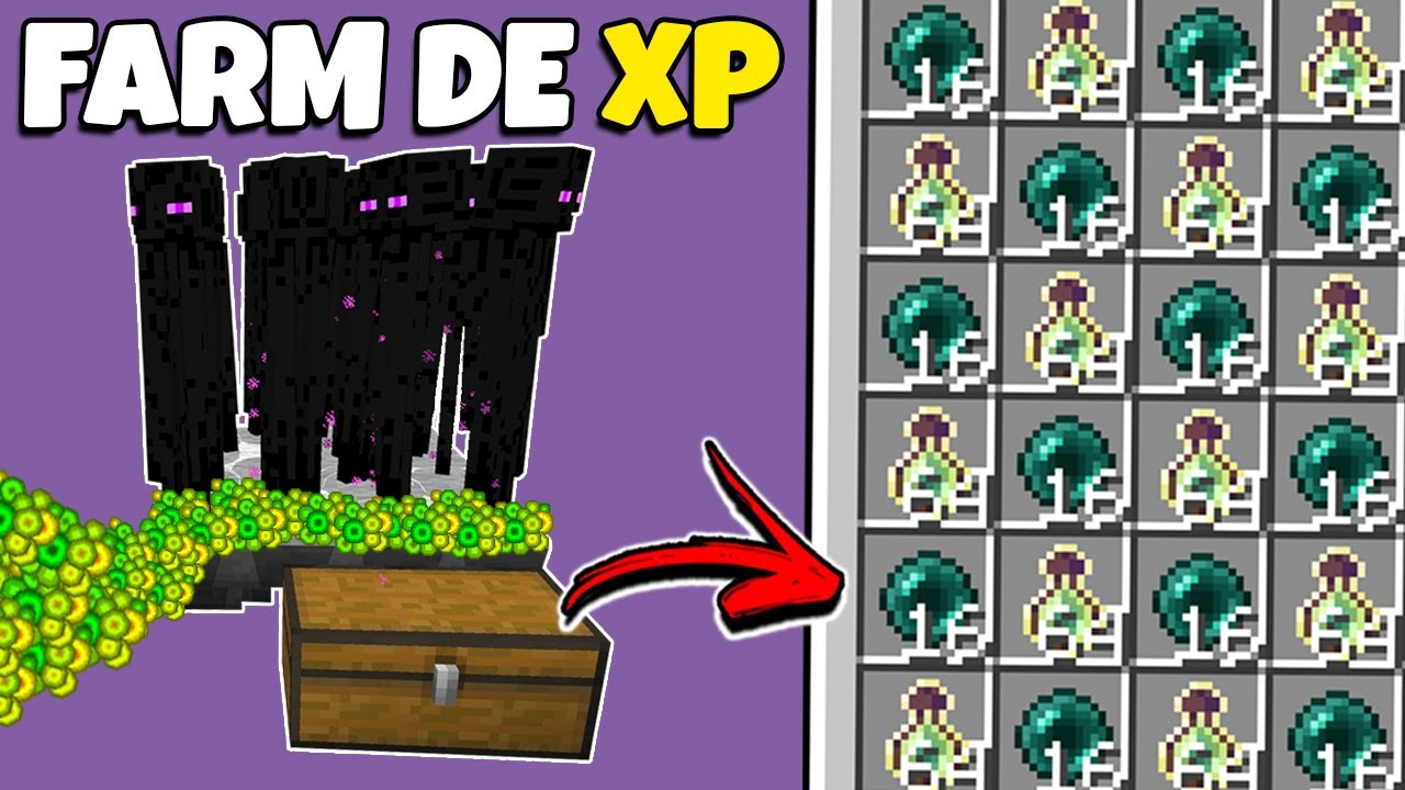 MELHOR FARM de ENDERMAN e XP FÁCIL para Minecraft Bedrock 1.21