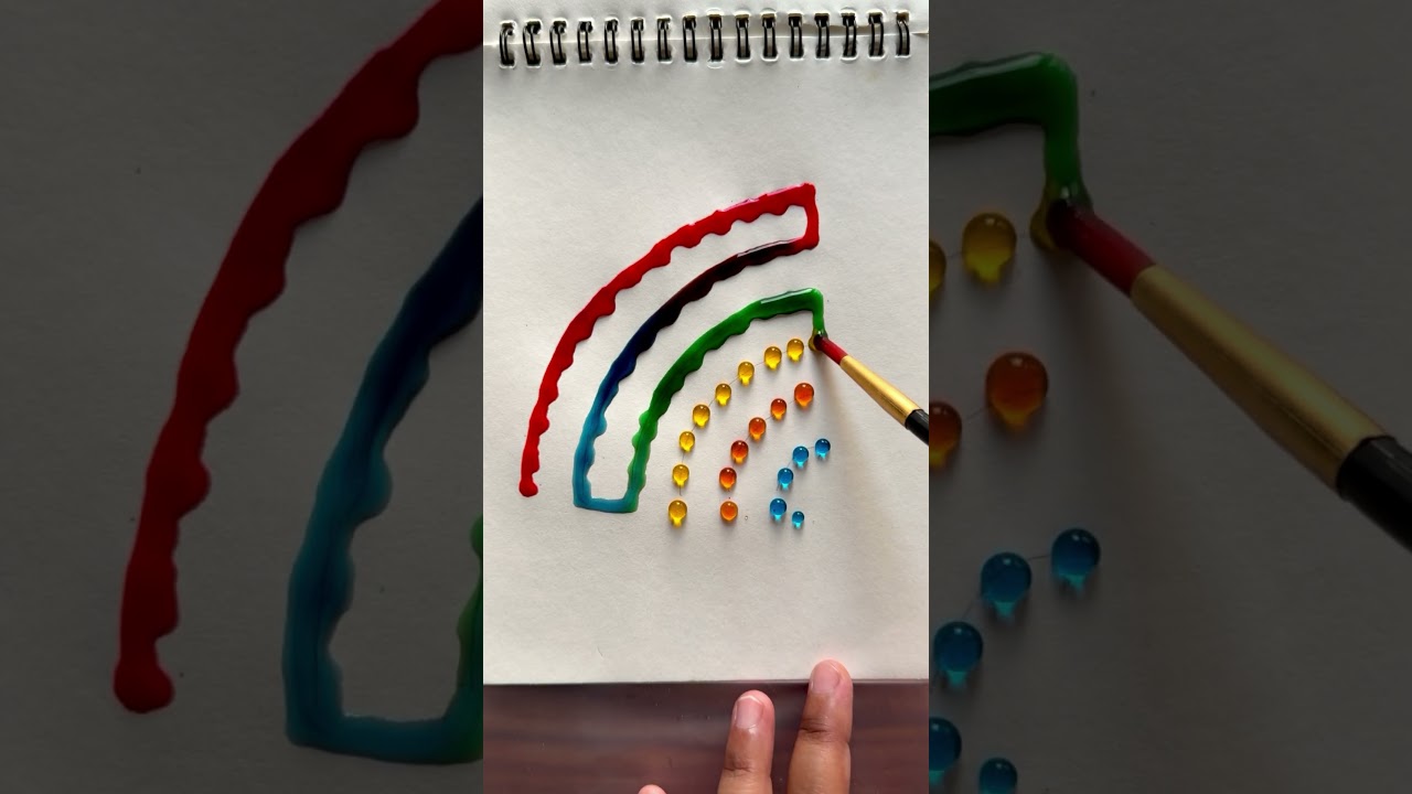 Satisfying Reverse Water Art for Kids #shorts #youtubekids #relaxing #colormixing #art #viral