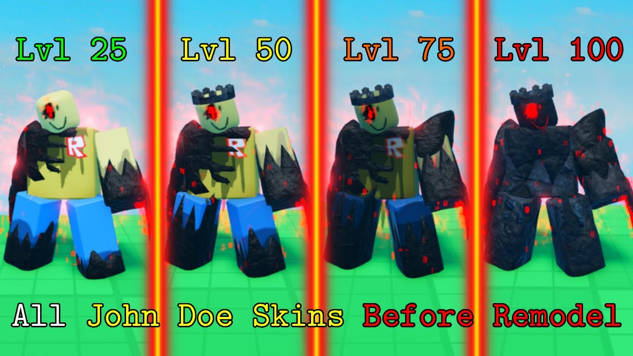 All John Doe Milestone Skins Before The Remodel | Forsaken