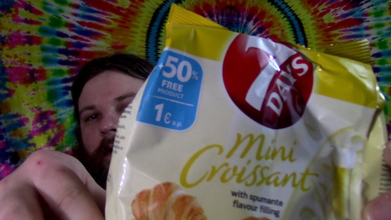 Eating ASMR Mini Croissant ear to ear with whisper
