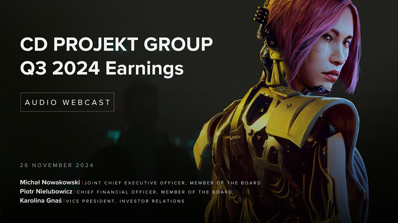 [EN] CD PROJEKT Group Q3 2024 earnings conference - audio webcast