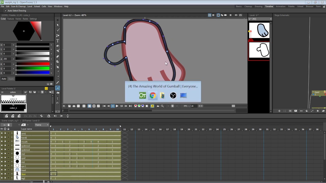 Class: OpenToonz -  Fixing the Arm (part 8)