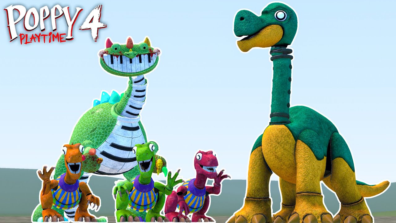 I FOUND BRONTOFLUTE DINO TOY FROM PIANOSAURUS FAMILY POPPY PLAYTIME 4 In Garry's Mod