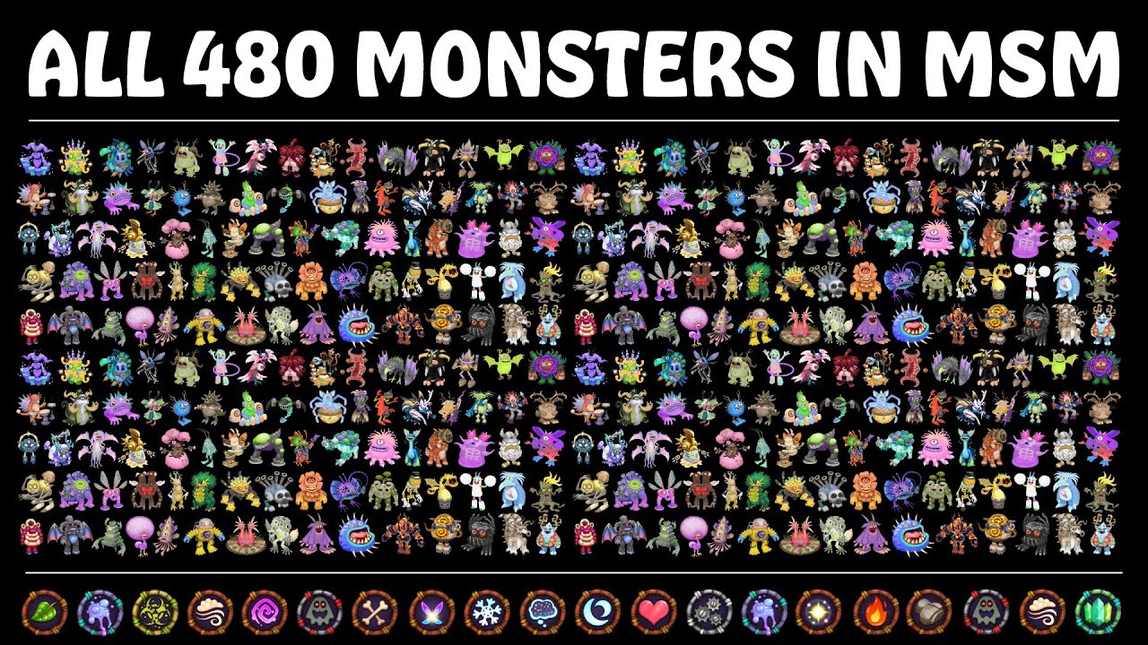 ALL 480 MONSTERS in My Singing Monsters (All Commons, Rares & Epics) | All Sounds & Animations