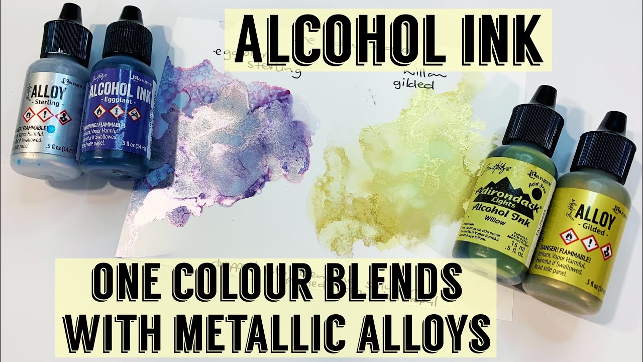 Alcohol inks | One colour alcohol ink blend | layering alcohol inks | working with alcohol ink
