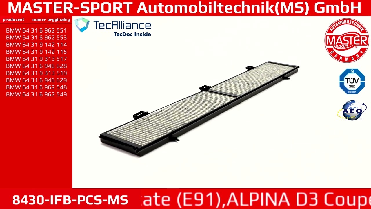 8430-IFB-PCS-MS | CABIN FILTER | Master-Sport-Automobiltechnik (MS) GmbH