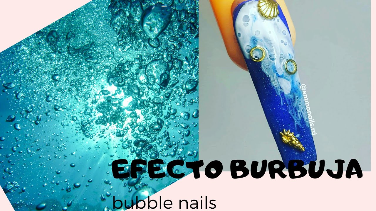 EFECTO BURBUJA en Uñas| Efecto espuma  uñas acrilicas | bubble nails|#nails #nailsart #bubblenails