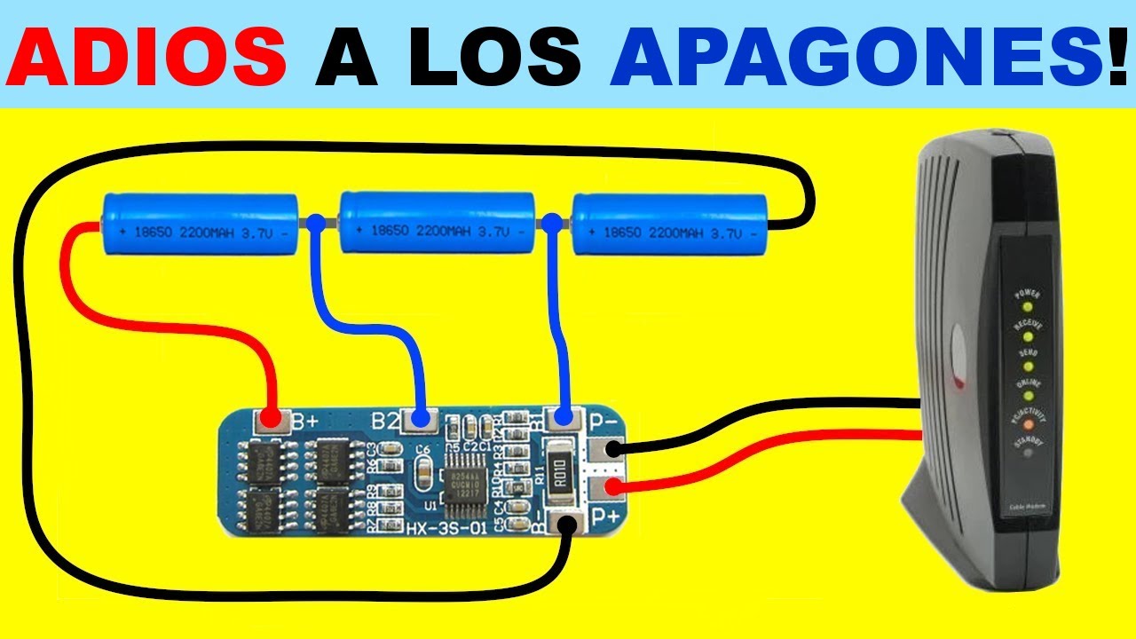 COMO HACER UN UPS PARA LOS CORTES DE LUZ! No te quedes sin WIFI!