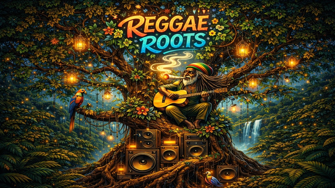 🌿 Somewhere Deep in the Jungle an Old Rasta Plays Roots Reggae in a Magical Tree