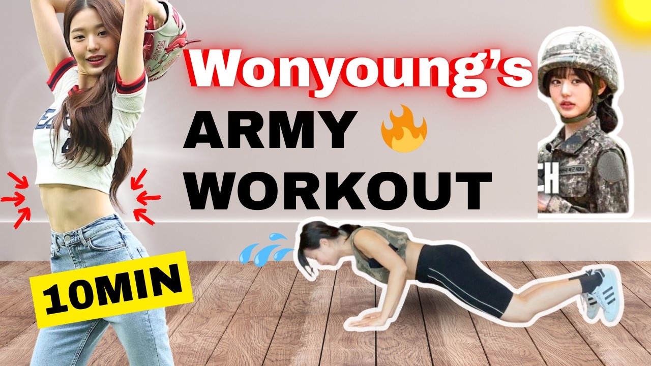 🔥10MIN Full Body🔥 IVE Wonyoung's Military Workout - Try Everyday for 2 Weeks!