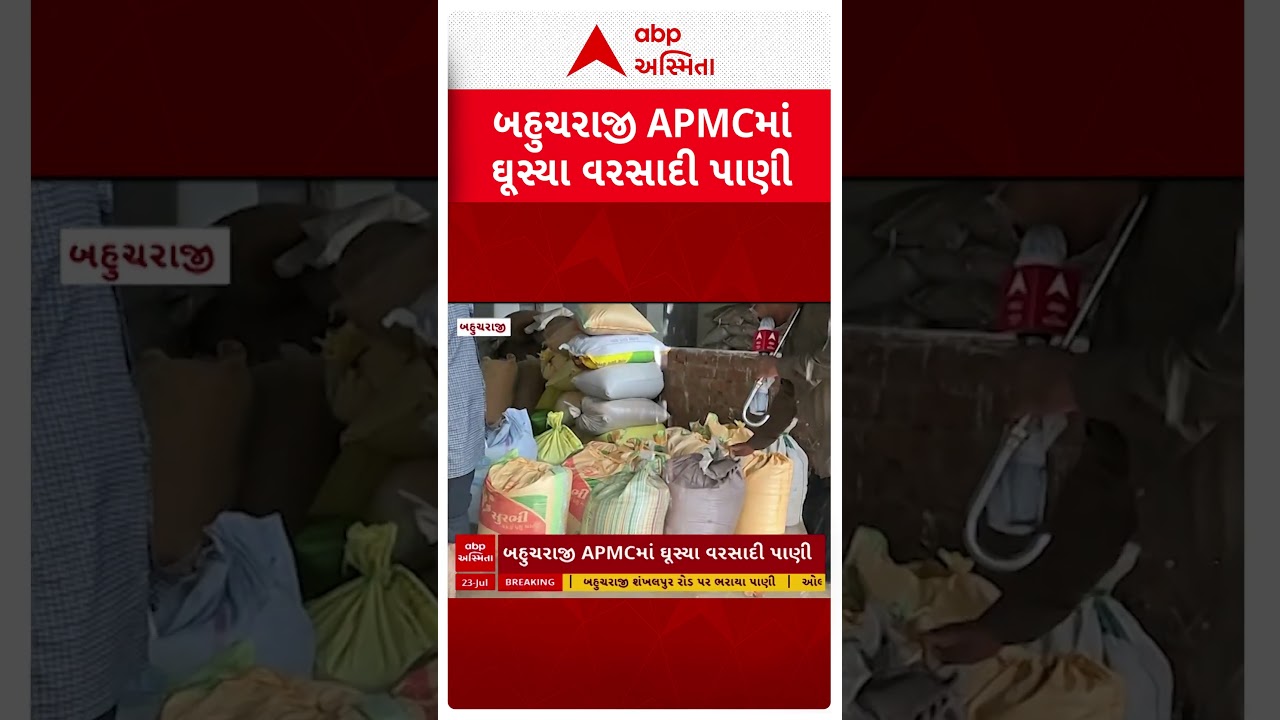 Mehsana Rain | બહુચરાજી APMCમાં ઘૂસ્યા વરસાદી પાણી | ABP Asmita