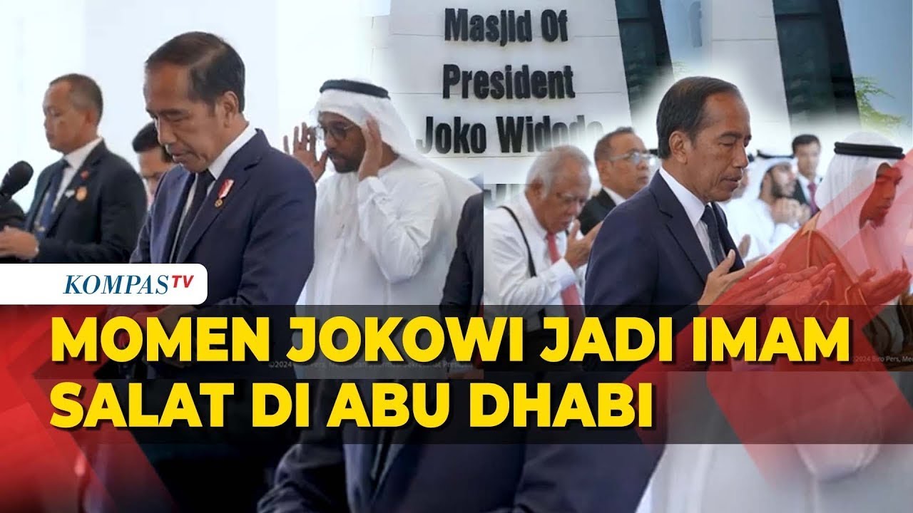 Momen Jokowi Jadi Imam Salat di Abu Dhabi