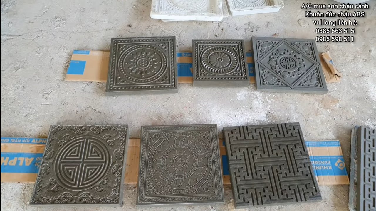 Tháo khuôn đúc gạch hoa văn cực nét
