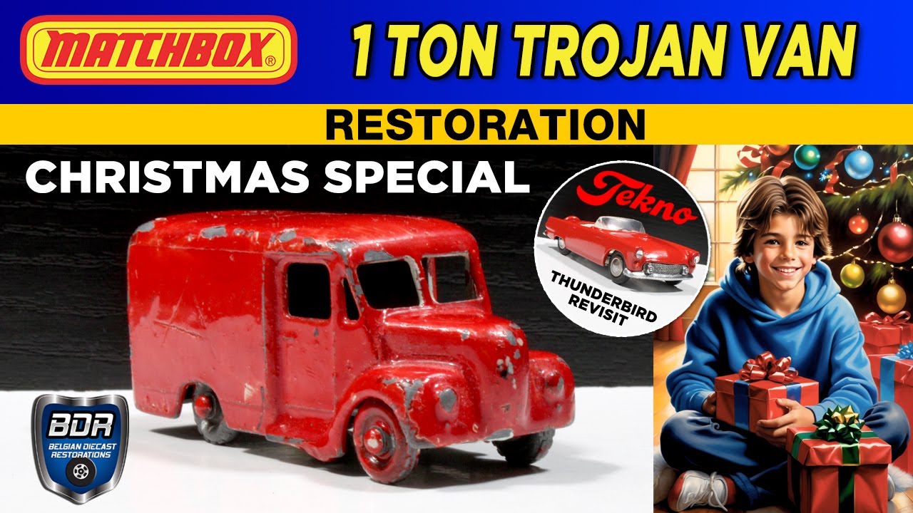 Owned by 'A' - Lesney Matchbox 47A Trojan Diecast Restoration + Tekno Ford Thunderbird revisit