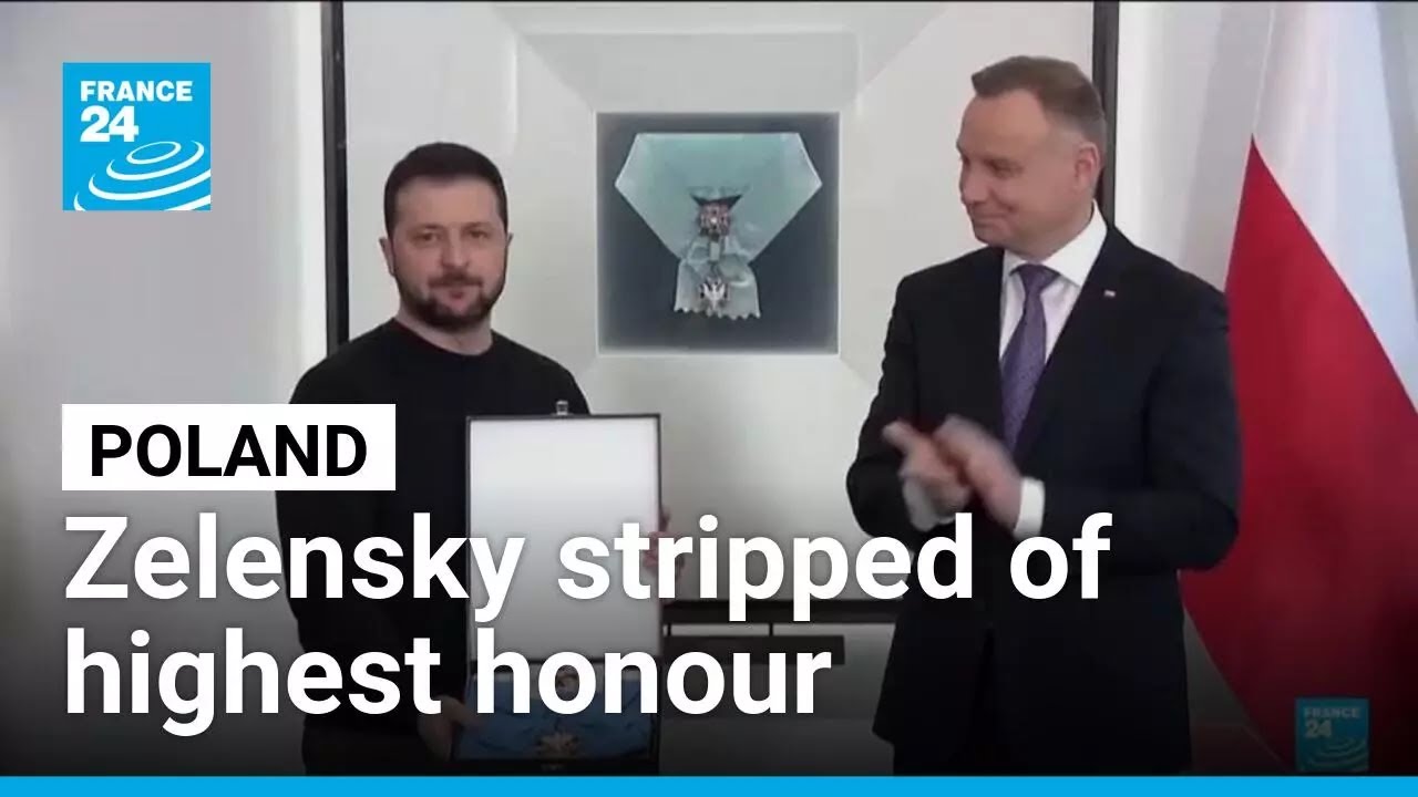 Poland strips Zelensky of top state honour over WWII dispute &bull; FRANCE 24 English