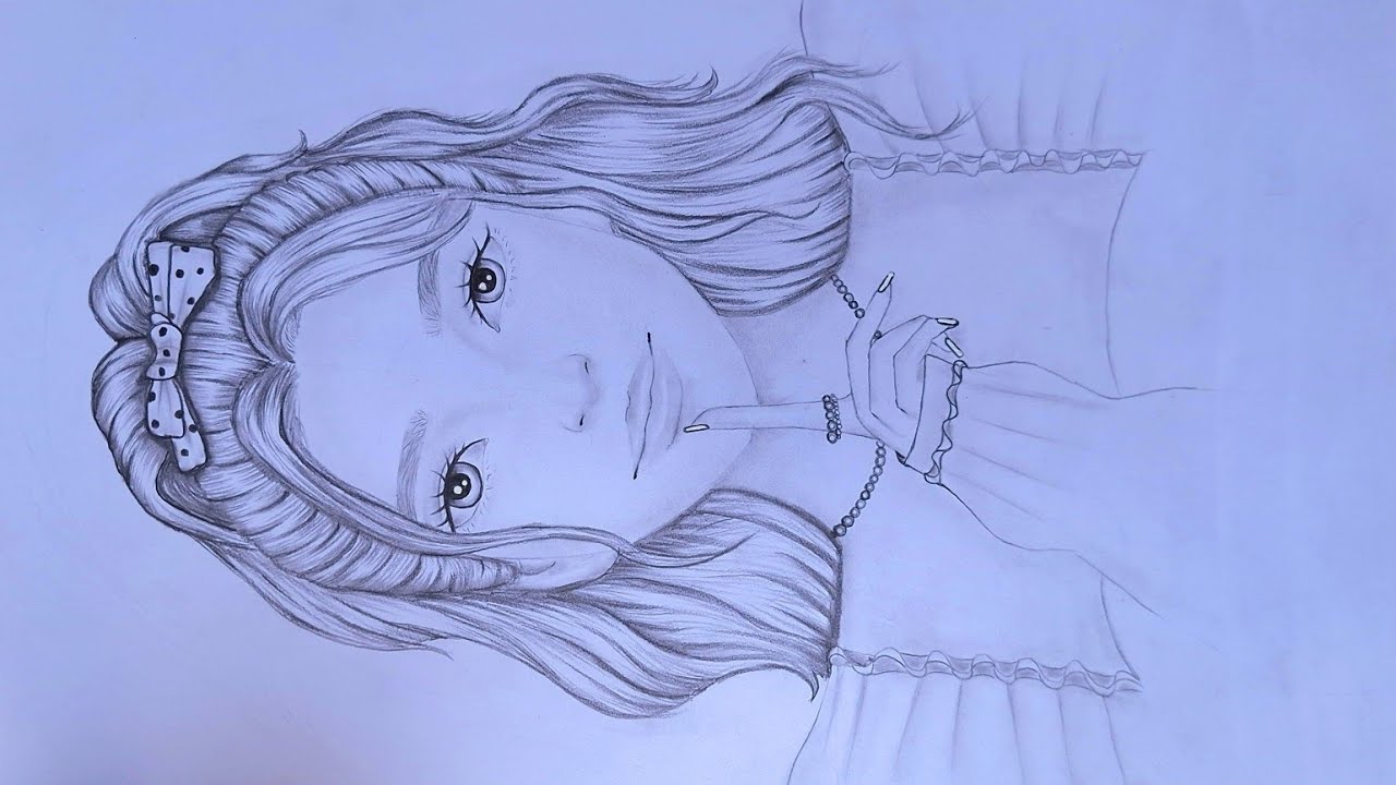 drawing girl face cute||beautiful girl drawing||how to draw cute face#art #drawing #pencildrawing