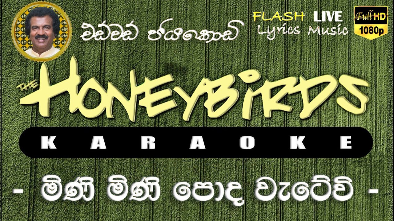 Mini Mini Poda Watewi Karaoke (Without Voice) මිණි මිණි පොද වැටේවි කැරෝකේ