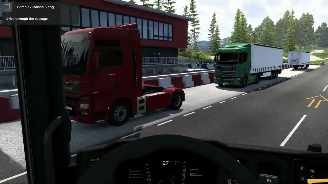 ETS2 Driving Academy Advanced Training Course - Trailer Basics Test Part 1