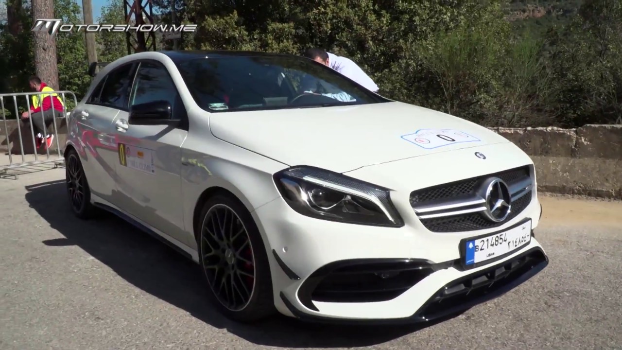 Nadim Mehanna on board the 2018 Mercedes-AMG A 45 نديم مهنا يفتتح السباق الأول لتسلق الهضبة في لبنان