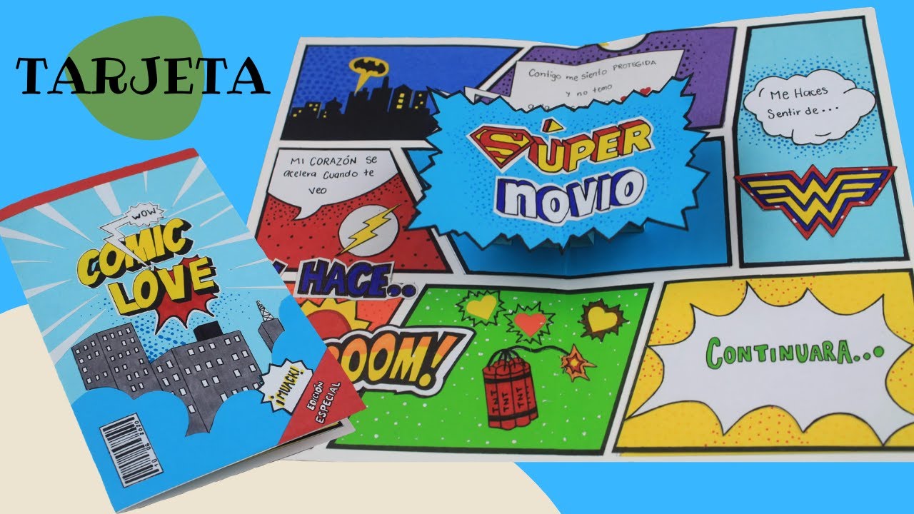 TARJETA DE DC COMICS PARA MI NOVIO | POP UP | IVONNE E IVETTE