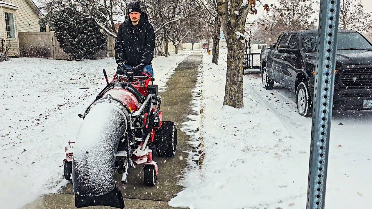 Blowing Snow With A GIANT Leaf Blower (Toro Pro Force Blower)