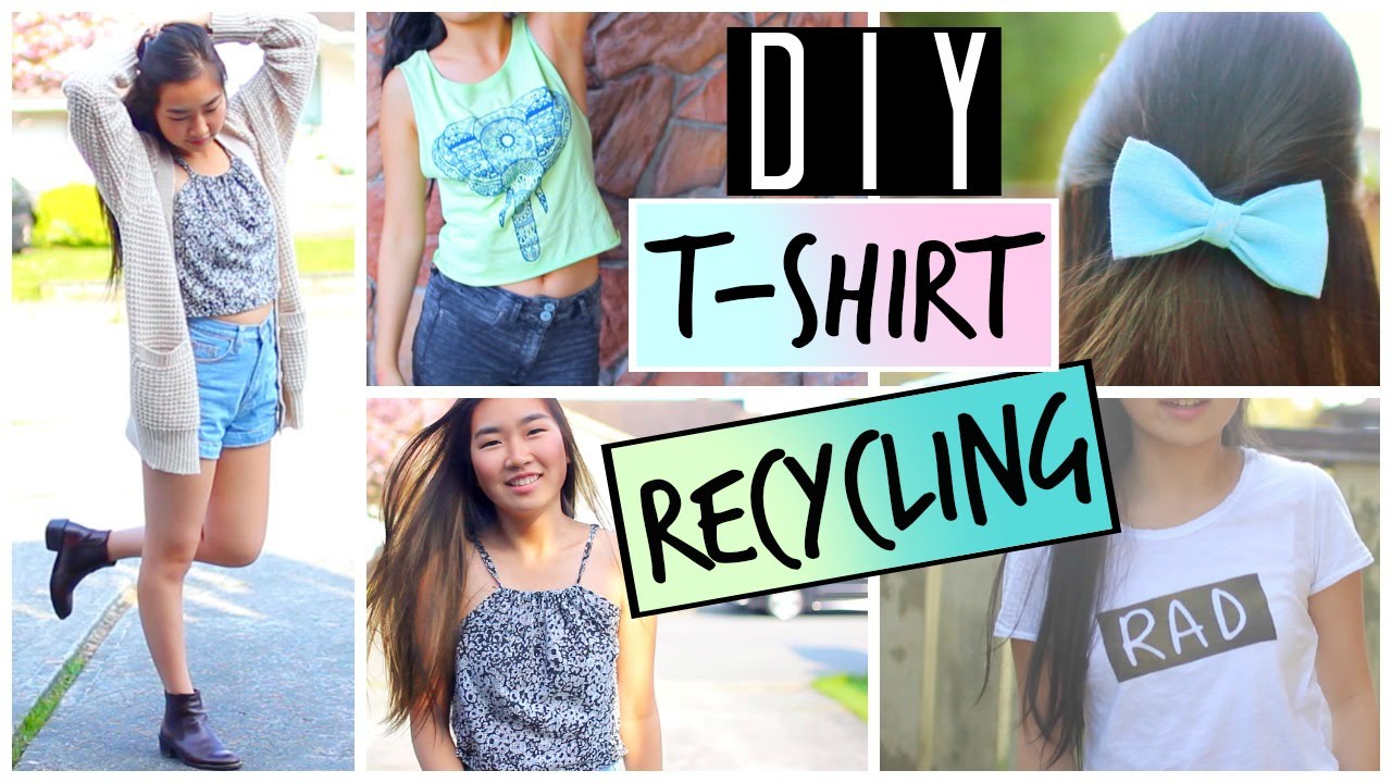DIY Ways to Upcycle and Recycle Old T-Shirts and Clothes | DIY Tumblr Graphic Tee