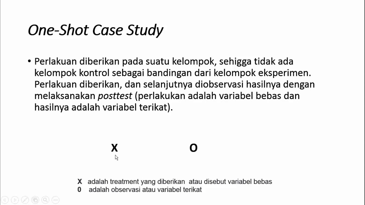 Desain Penelitian Eksperimental (Pre-eksperimental desain)