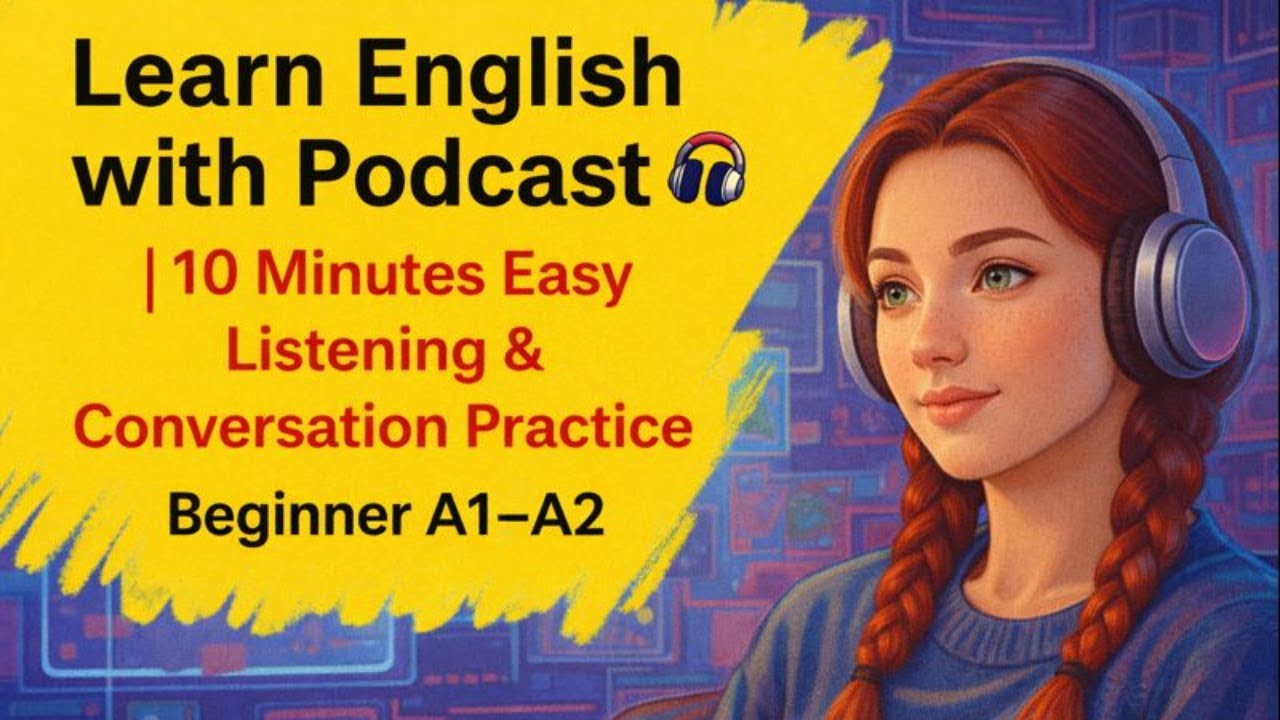 Learn English with Podcast 🎧 | 10 Minutes Easy Listening & Conversation Practice | Beginner A1–A2