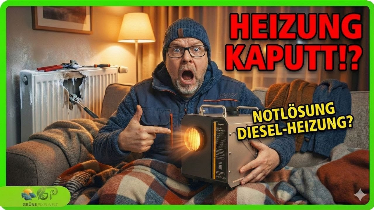 Heizungsausfall ❄️➔🔥 Dieselheizung Härtetest: 35m² / 90 m² mit BougeRV 5KW Dieselheizung