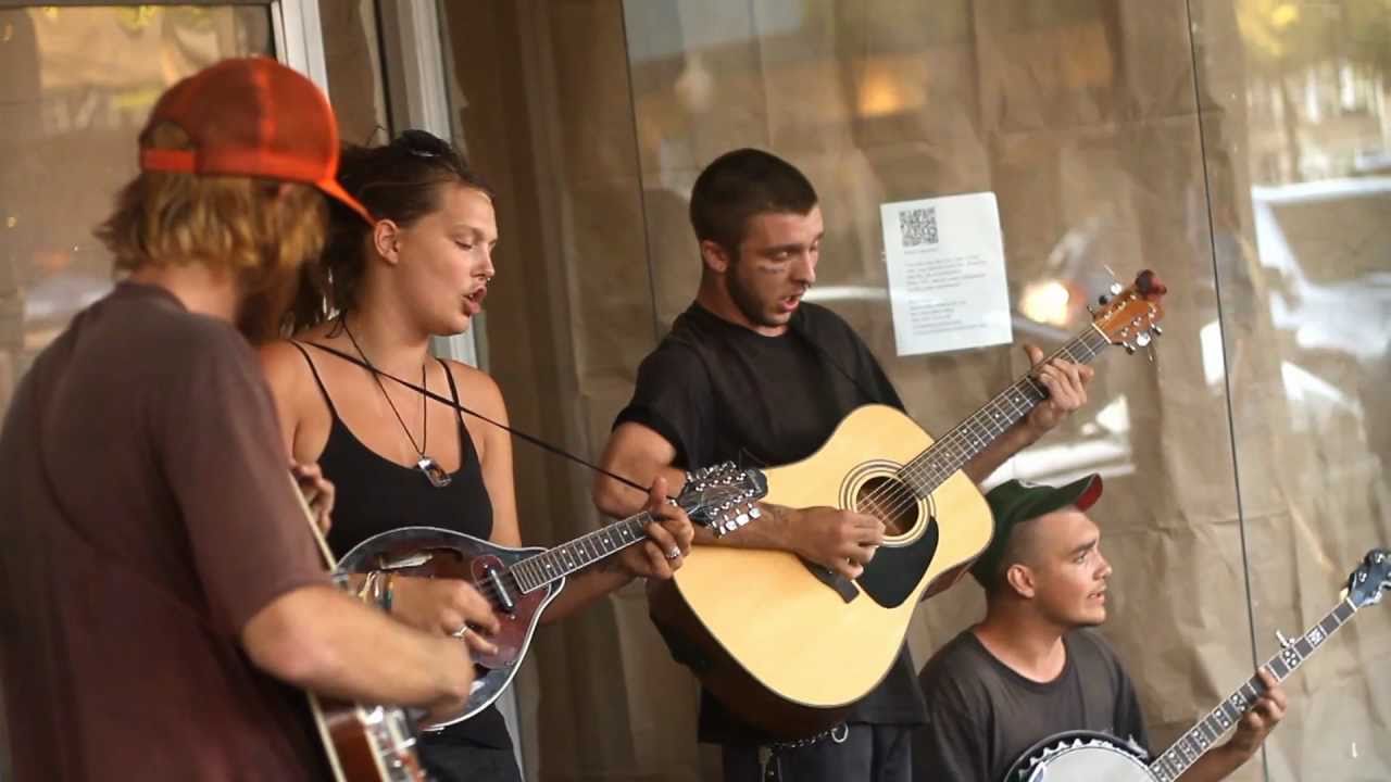 Sarasota, Florida  The Cadillac Grainer String Band live on Main Street