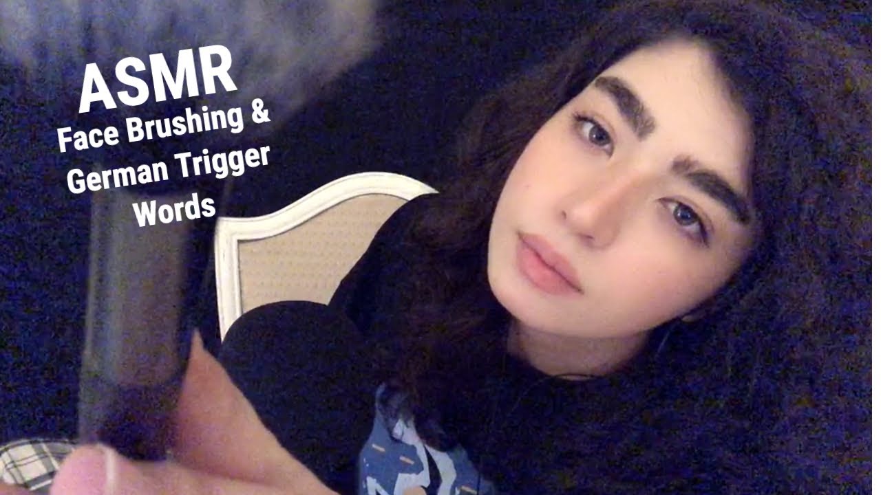 ASMR Face Brushing & German Trigger Words
