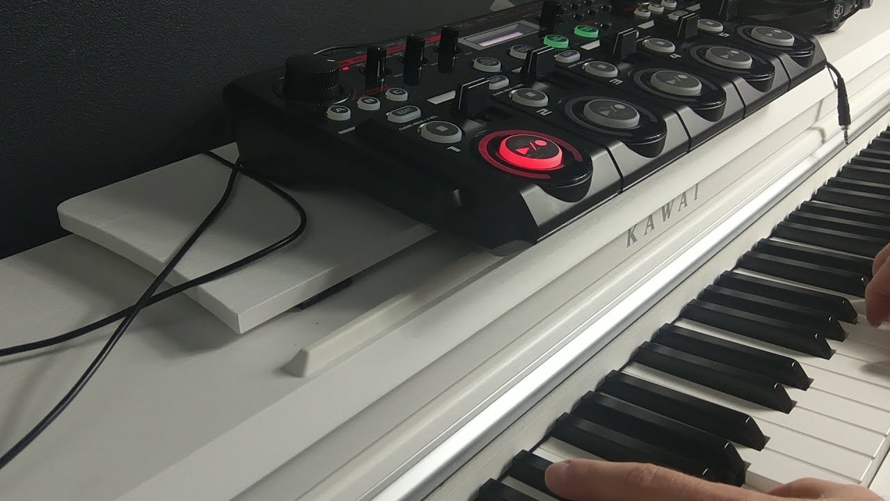 How to record Kawai KDP-110 Digital piano and use with Boss RC 505 Loop station - looper tutorial