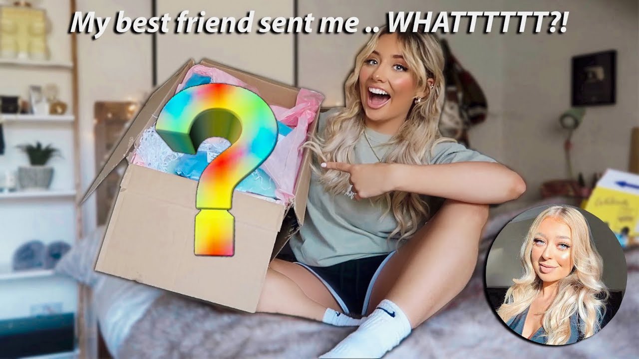 BEST FRIEND Quarantine Box swap with Anastasia!! SHE GOT ME WHAT?! | Saffron Barker