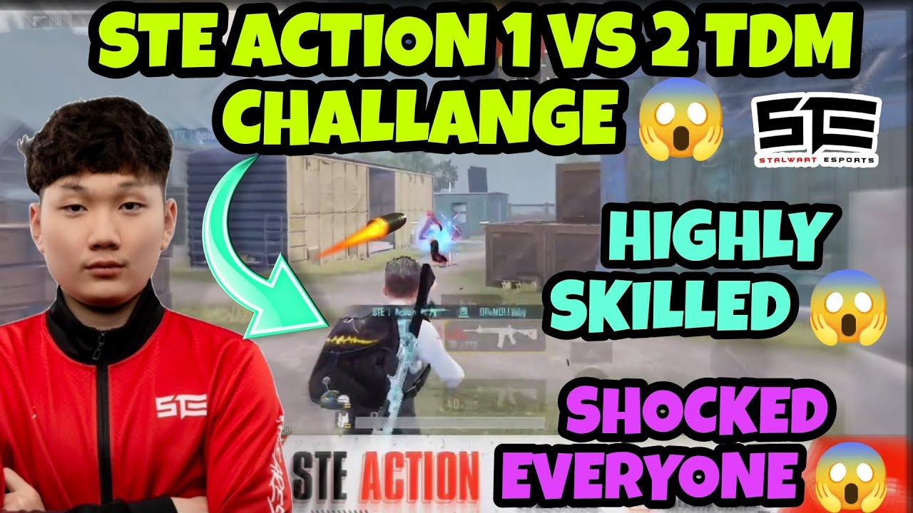 STE Action 🇲🇳 1 vs 2 TDM Challenge😱🔥 Shocked Everyone 😱 Highly Skilled 😱 Peek & Fire 🔥 #steaction 💛