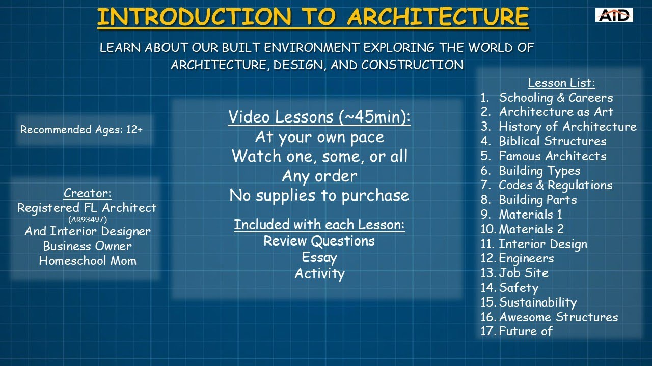 Introduction to Architecture course explained