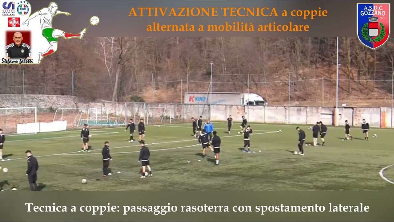 CALCIO - ATTIVAZIONE TECNICA a coppie alternata a mobilità articolare