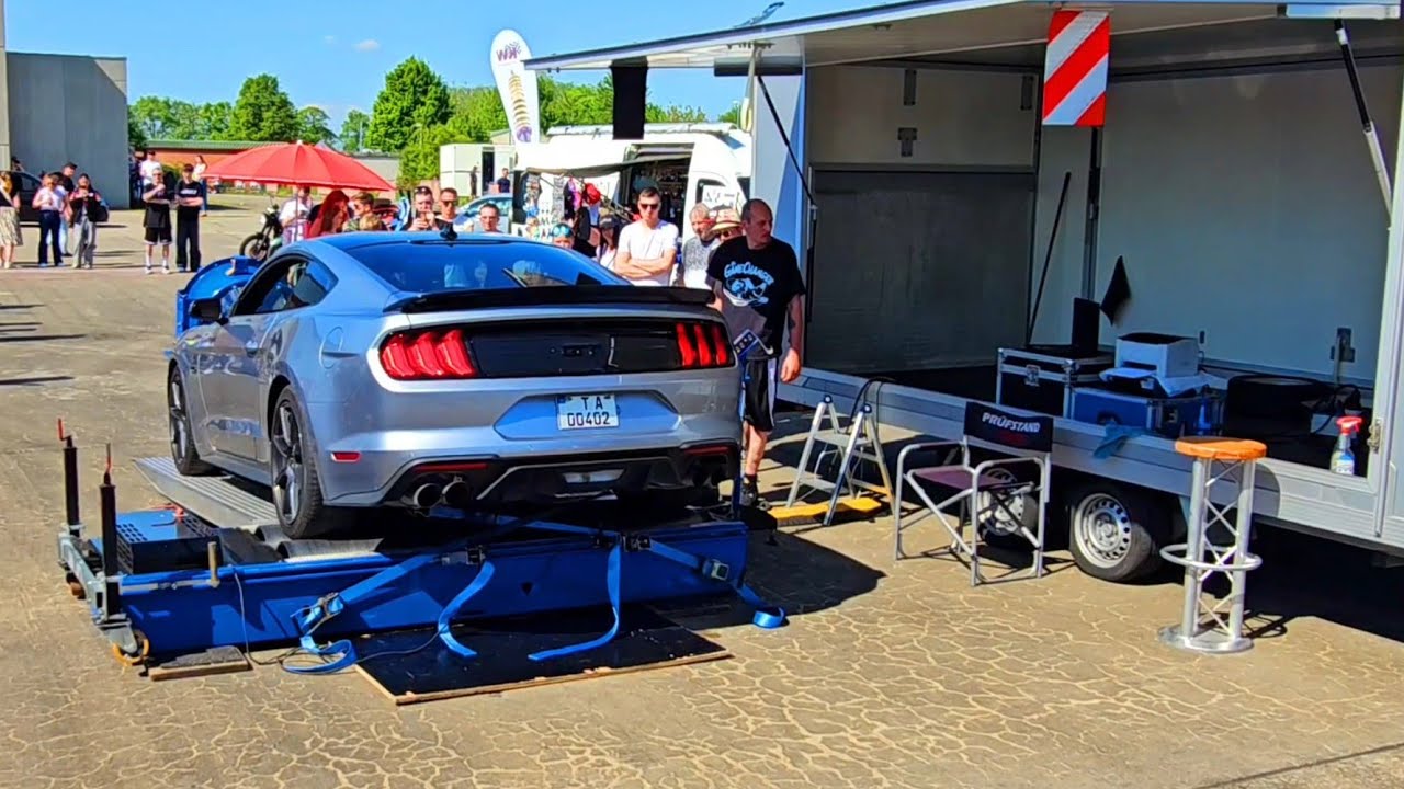 Ford Mustang auf den PS Prüfstand beim MaiCar 2025 Giebelstadt Tunigtreffen Autotreffen