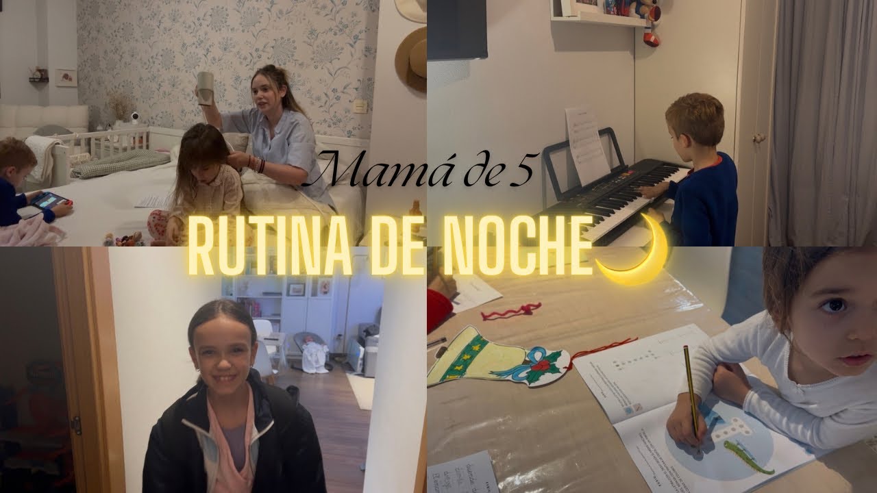 RUTINA de NOCHE siendo MAMÁ de 5 🌙