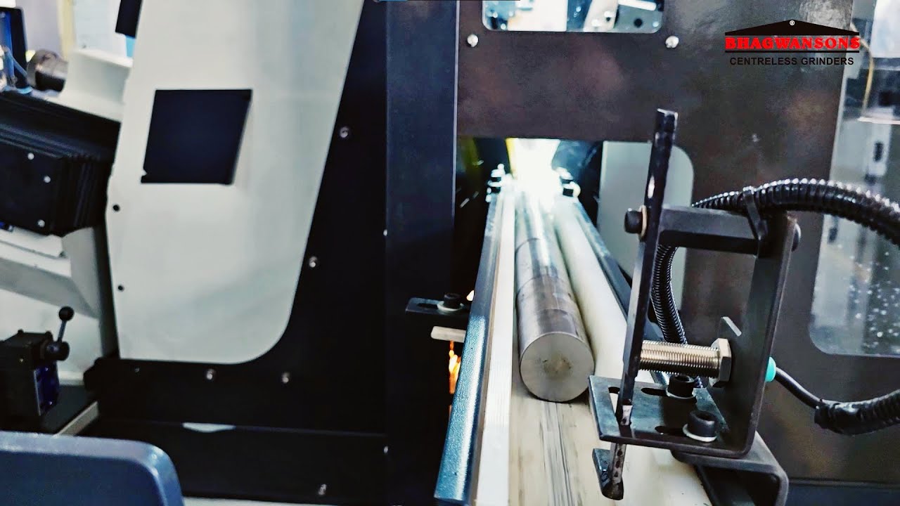 Throughfeed Centerless Grinding Machine with Automation | Bhagwansons Centerless Grinders