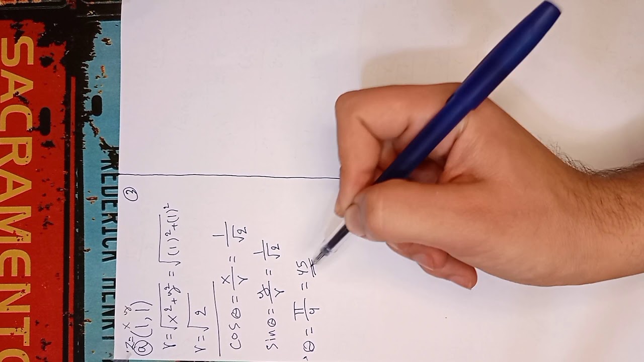 رياضيات الثالث مهني الصناعي \ الفصل الاول \ الاعداد المركبة \ محاضره 13 الصيغه القطبيه للعدد المركب