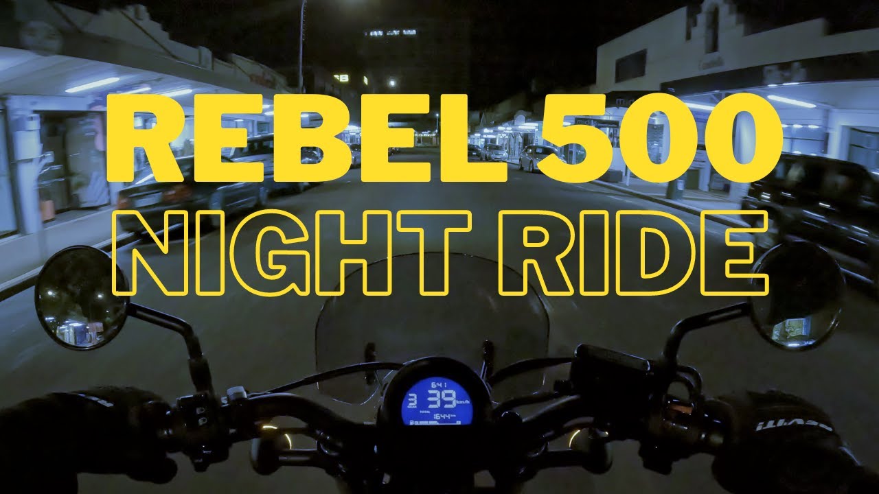 Honda Rebel 500 | Night Ride [GP Shorty] [POV]